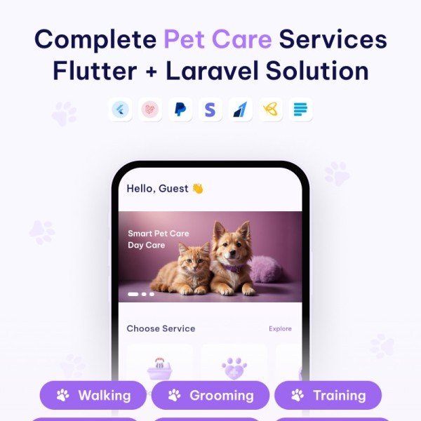 Pawlly v2.0 - All-in-one Pet Care Solution in Flutter + Laravel with ChatGPT